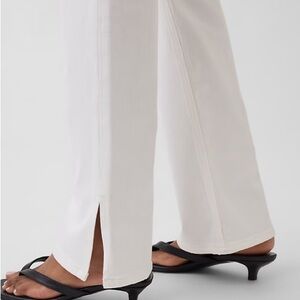 GAP Cream Split-Hem Straight Leg Jeans
